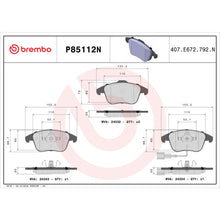 画像をギャラリービューアに読み込む, Brembo 2015 Volkswagen Tiguan/CC/Passat/ Audi Q3 Quattro Rear NAO Brake Pad