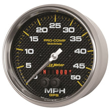 画像をギャラリービューアに読み込む, Autometer Speedometer Gauge 5 inch 50MPH GPS Marine Carbon Fiber