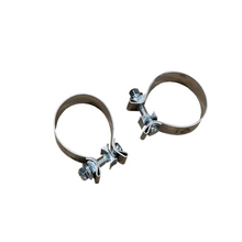 画像をギャラリービューアに読み込む, Kooks 3in Oval Clamp In Center/Center Muffler 18in Long Body Polished Stainless Steel