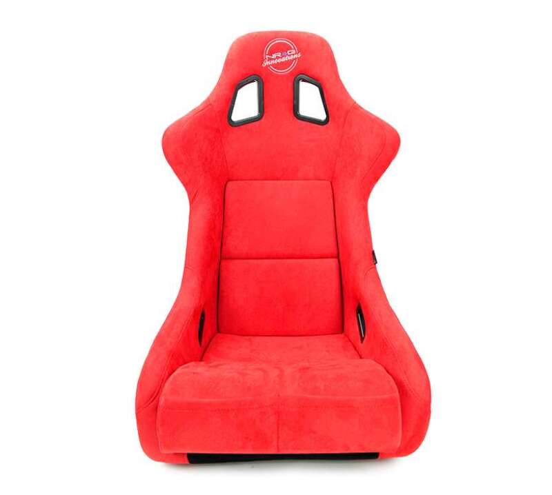 NRG FRP Bucket Seat (Large) Red Alcantara w/ Dragon Livery