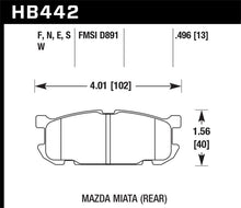 画像をギャラリービューアに読み込む, Hawk Performance 01-03 Mazda Miata HPS 5.0 Rear Brake Pads