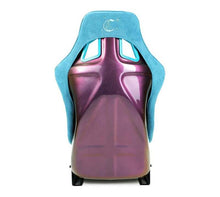 画像をギャラリービューアに読み込む, NRG FRP Bucket Seat (Large) Prisma-Chromatic Dark Teal Vegan Suede w/ Chameleon Back