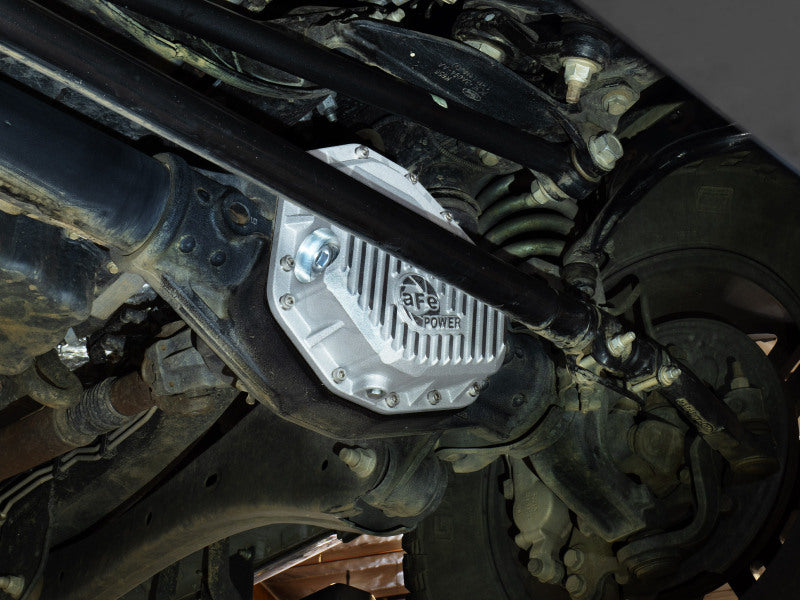 aFe POWER Street Series Front Diff Cover Raw w/ Machined Fins Ford F-250/350 23-26(Dana M235)