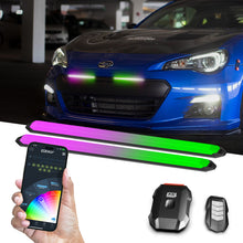 画像をギャラリービューアに読み込む, XK Glow 9in XKmax DRL Truck Grill Flexible Light App Cntl Bar 2pc
