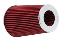 画像をギャラリービューアに読み込む, K&amp;N Universal Air Filter Chrome Round Tapered Red -4in Flange ID x 1.125in Flange Length x 5.5in H