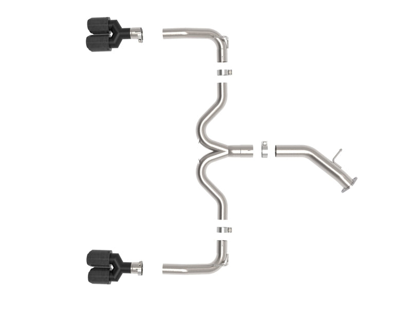 aFe 22-24 Kia Forte GT 1.6L 3in-2.5in 304 Stainless Steel Axle-Back Exhaust w/ Carbon Fiber Tips