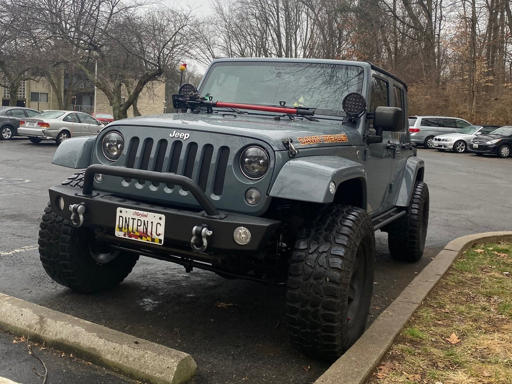 Officially Licensed Jeep 07-18 Jeep Wrangler JK Trekker Front Bumper w/ Jeep Logo