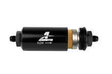 画像をギャラリービューアに読み込む, Aeromotive In-Line Filter - (AN-6 Male) 10 Micron Fabric Element Bright Dip Black Finish