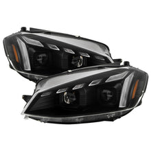 画像をギャラリービューアに読み込む, Spyder 18-21 VW Golf Halogen Model Only High-Power LED Headlights - Black (PRO-YD-VG17HALAP-SBGR-BK)