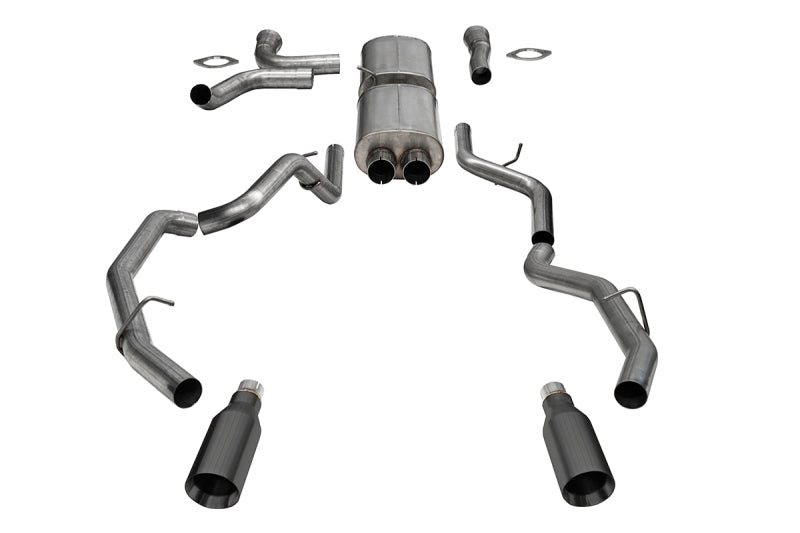 Corsa 25-26 RAM 1500 RHO Crew Cab 3.0L T Cat-Back Dual Rear Exit w/ 5in Single Gun Metal Pro Series
