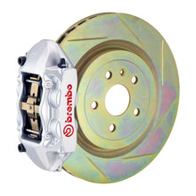画像をギャラリービューアに読み込む, Brembo 10-15 Camaro V6 Rear GT BBK 4 Piston Cast 365x28 1pc Rotor Slotted Type-1-Silver
