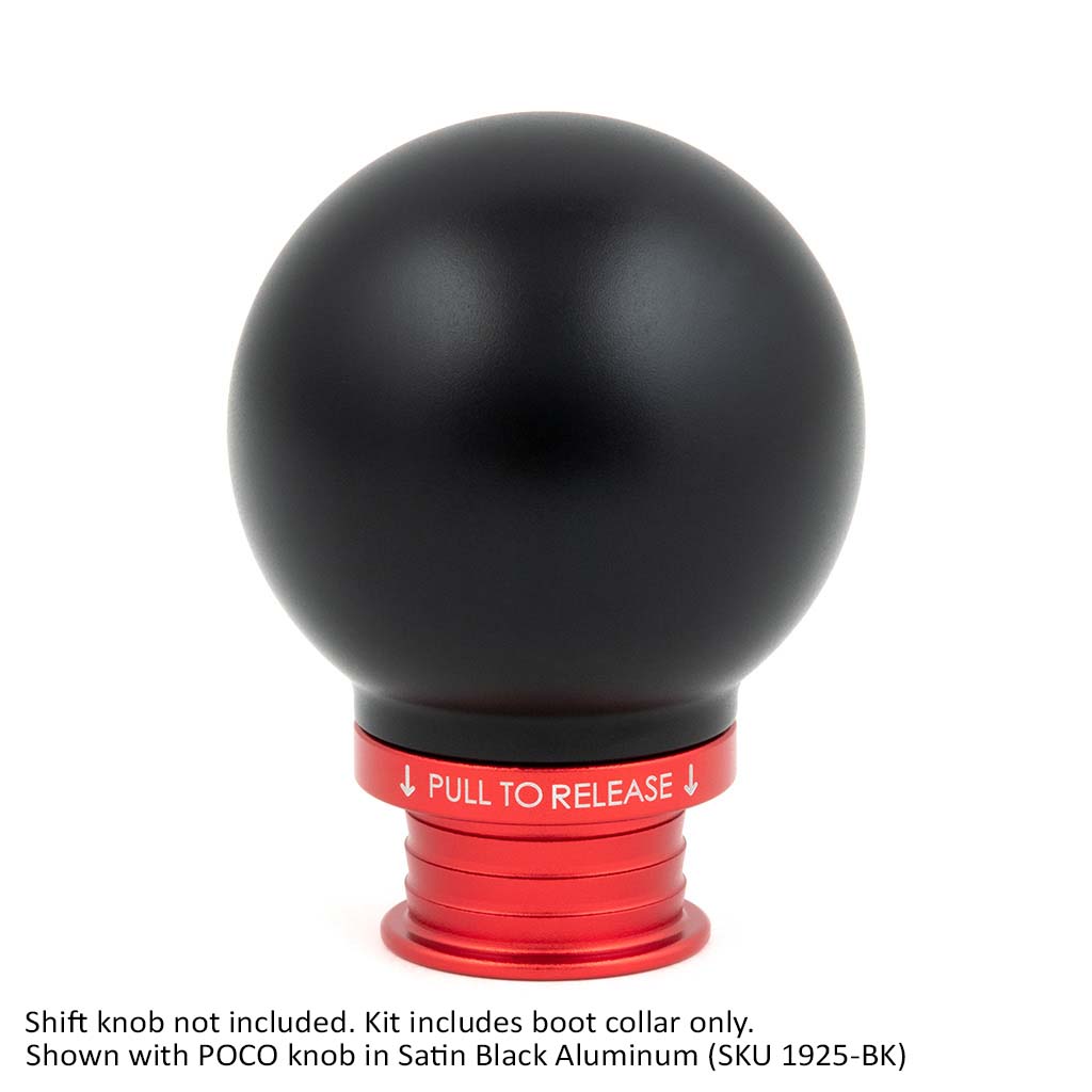 Satin Red Aluminum Shift Boot Collar for POCO Shift Knobs