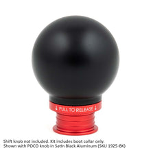 画像をギャラリービューアに読み込む, Satin Red Aluminum Shift Boot Collar for POCO Shift Knobs