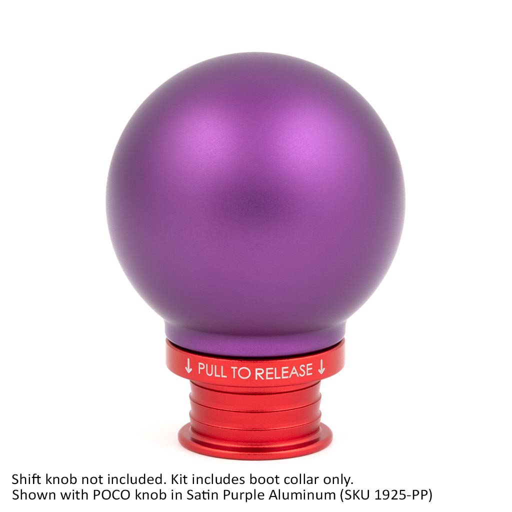 Satin Red Aluminum Shift Boot Collar for POCO Shift Knobs