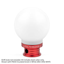 画像をギャラリービューアに読み込む, Satin Red Aluminum Shift Boot Collar for POCO Shift Knobs