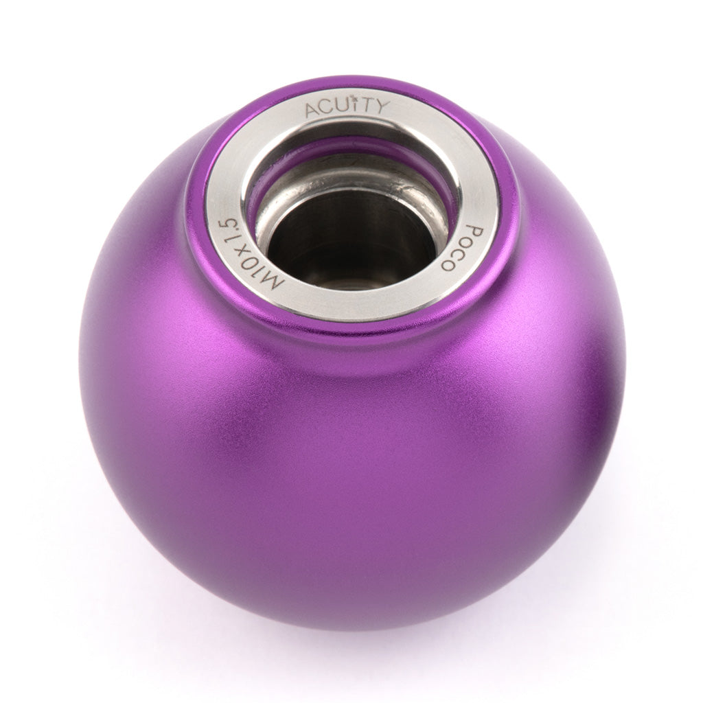 POCO Low-Profile Shift Knob in Satin Purple Anodized Finish