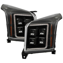 画像をギャラリービューアに読み込む, Spyder Apex 15-20 GMC Yukon High-Power LED Module Headlights - Black (PRO-YD-GY15HALAP-SBSEQ-BK)