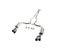 画像をギャラリービューアに読み込む, Roush 18-23 Mustang 5.0L V8 Black Tip Cat Back Exhaust Kit (Quad Tip Non-Active)