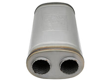 画像をギャラリービューアに読み込む, aFe MACH Force-Xp Muffler 2-1/2 IN ID Offset/Dual x 18 IN L x 8 IN W x 5 IN H - Oval Body