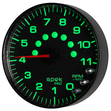 画像をギャラリービューアに読み込む, Autometer Spek-Pro Gauge Tachometer 5in 11K Rpm W/Shift Light &amp; Peak Mem Black/Black