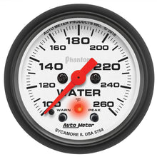 画像をギャラリービューアに読み込む, Autometer Chrono 2-1/16in 100-260 Degree Temperature Stepper Motor - Phantom