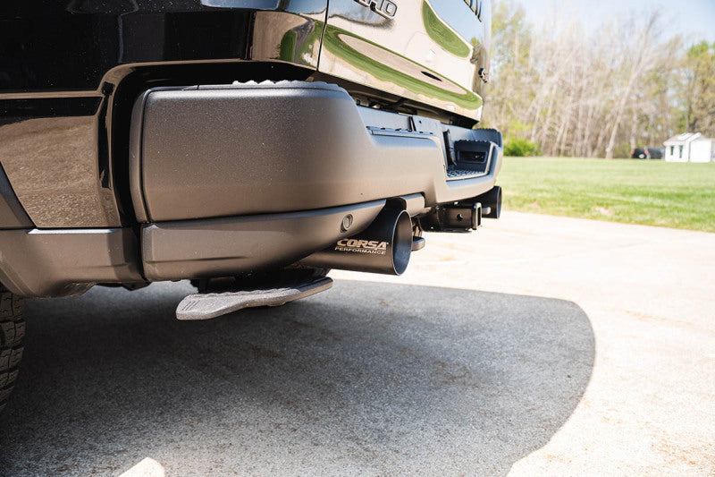 Corsa 25-26 RAM 1500 RHO Crew Cab 3.0L Turbo Cat-Back Dual Rear Exit w/ 5in Single Black Pro Series