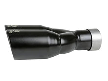 画像をギャラリービューアに読み込む, aFe Takeda 304 Stainless Steel Clamp-on Exhaust Tip Black 2-1/2ininlet x 3-1/2in Outlet X 12in L