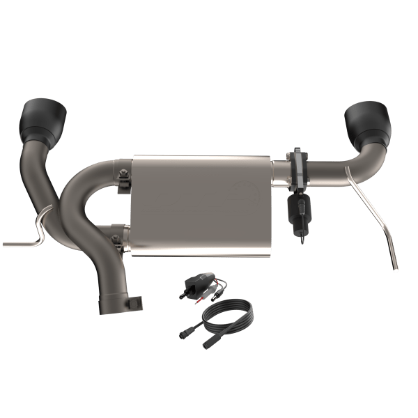 2007 - 2018 Jeep Wrangler JK QTP Screamer Axle Back Black Tips - R70オートパーツ【公式】