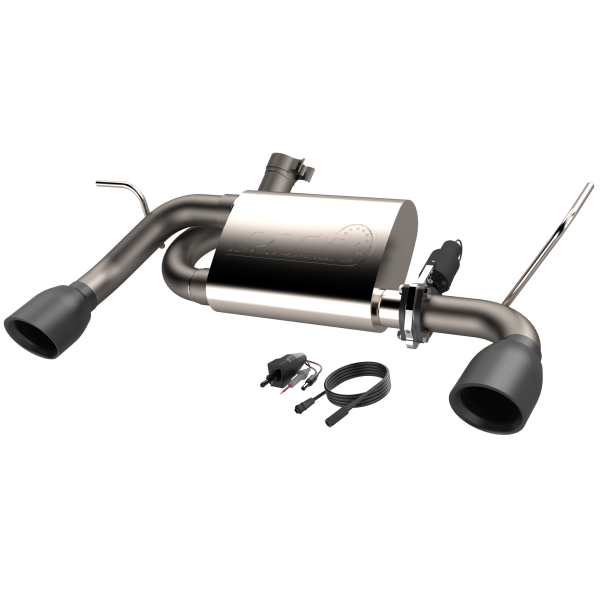 2007 - 2018 Jeep Wrangler JK QTP Screamer Axle Back Black Tips - R70オートパーツ【公式】