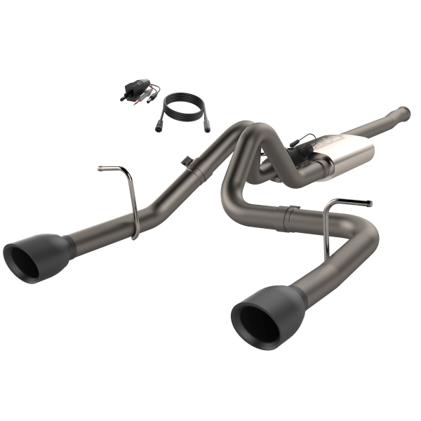 2018 - 2024 Jeep Wrangler JL QTP Screamer Cat Back Black Tips - R70オートパーツ【公式】