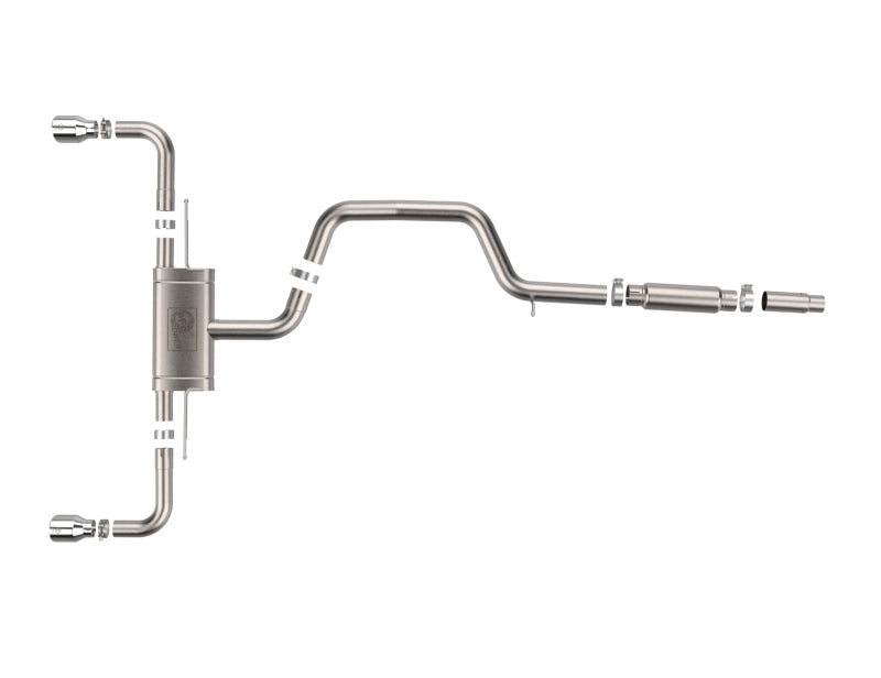 aFe 22-24 Volkswagen GTI MACH Force-Xp 3 to 2-1/2 IN Stainless Steel Cat-Back Exhaust w/Polished Tip
