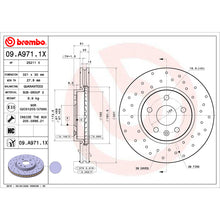 画像をギャラリービューアに読み込む, Brembo OE 10-15 Chevrolet Camaro/10-17 Equinox/14-20 Impala Drilled Xtra Brake Disc - Front