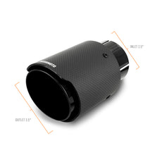 画像をギャラリービューアに読み込む, Mishimoto Carbon Fiber Muffler Tip 2.5in Inlet 3.5in Outlet Black