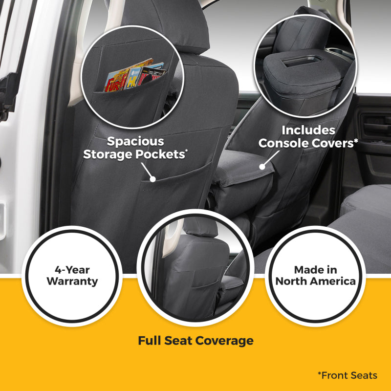 Covercraft 09-26 Ford E-Series Custom Carhartt Super Dux PrecisionFit Seat Covers - Charcoal