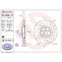 画像をギャラリービューアに読み込む, Brembo 16-24 Volvo XC90 / 18-24 XC60 Front Premium Xtra Cross Drilled UV Coated Rotor