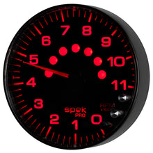 画像をギャラリービューアに読み込む, Autometer Spek-Pro Gauge Tachometer 5in 11K Rpm W/Shift Light &amp; Peak Mem Black/Black