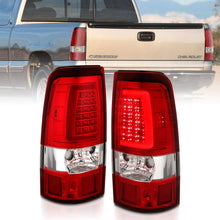 画像をギャラリービューアに読み込む, ANZO 2003-2006 Chevy Silverado 1500 LED Taillights Plank Style Chrome With Red/Clear Lens