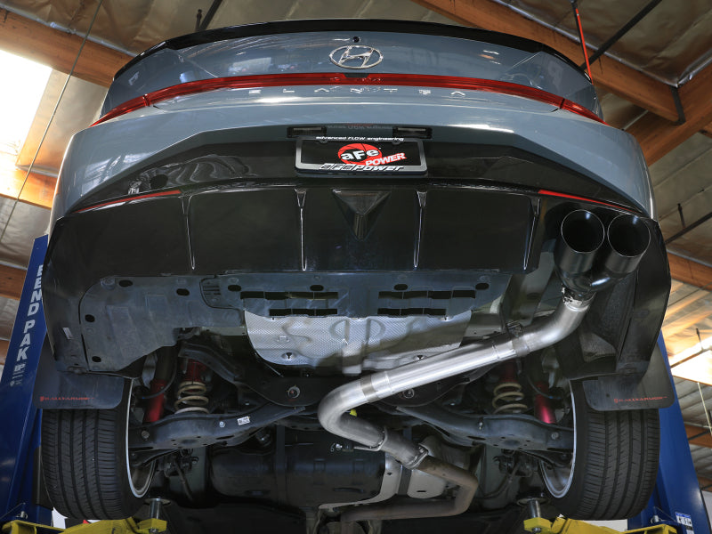 aFe Takeda Axle-Back Exhaust System Hyundai Elantra N Line 21-25 L4-1.6L- Black Tip