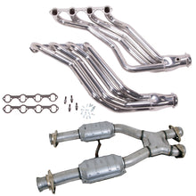 画像をギャラリービューアに読み込む, BBK 79-93 Ford Mustang 5.0L 1-3/4 Long Tube Headers w/High Flow Catted X-Pipe (Silver Ceramic)