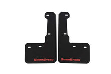 画像をギャラリービューアに読み込む, Grimmspeed 15-21 Subaru WRX/STI Mudflaps - Black w/ Red Lettering