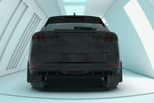 画像をギャラリービューアに読み込む, Rally Armor 21-25 Ford Mustang Mach-E/GT/Rally Black UR Mud Flap w/Light Blue Logo
