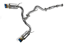 画像をギャラリービューアに読み込む, Invidia 08-11 STi Hatch / 11 WRX Hatch Dual N1 Single Layer Titanium Tipped Cat-back Exhaust