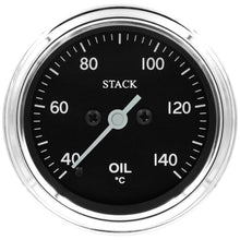 画像をギャラリービューアに読み込む, Autometer Stack 52mm 40-140 Deg C 1/8in NPTF Male Pro Stepper Motor Oil Temp Gauge - Classic