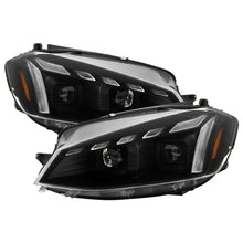 画像をギャラリービューアに読み込む, Spyder 18-21 VW Golf MK7.5 Projector Headlights - Black (PRO-YD-VG18SI-SBGR-BK)