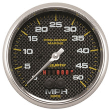 画像をギャラリービューアに読み込む, Autometer Speedometer Gauge 5 inch 50MPH GPS Marine Carbon Fiber