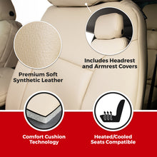 画像をギャラリービューアに読み込む, Covercraft 23-26 Ford F250-F550 SD Leatherette PrecisionFit Custom 2nd Row Seat Covers - Med Grey
