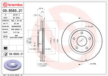 画像をギャラリービューアに読み込む, Brembo OE 13-19 Nissan Sentra UV Coated Brake Disc - Front