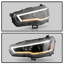 画像をギャラリービューアに読み込む, Spyder 08-17 Mitsubishi Lancer EVO 10 Projector Headlights - Black (PRO-YD-ML08V2HIDSI-SEQ-BK)