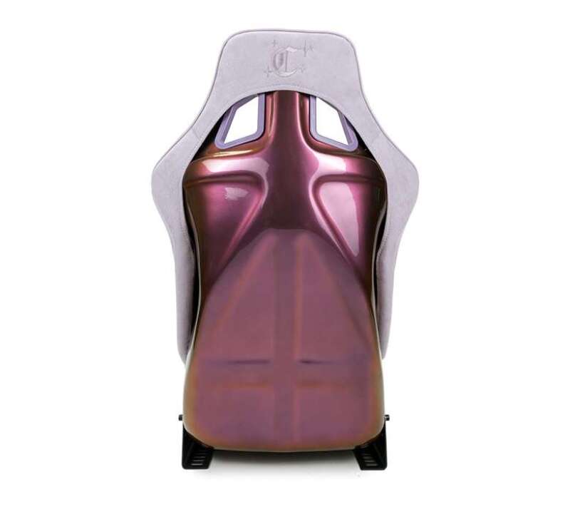 NRG FRP Bucket Seat (Medium) Prisma-Chromatic Lilac Vegan Suede w/ Chameleon Back