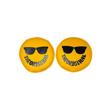 画像をギャラリービューアに読み込む, KC HiLiTES Retro 6in Round Yellow Vinyl Light Cover w/ Black KC Sunglasses Logo